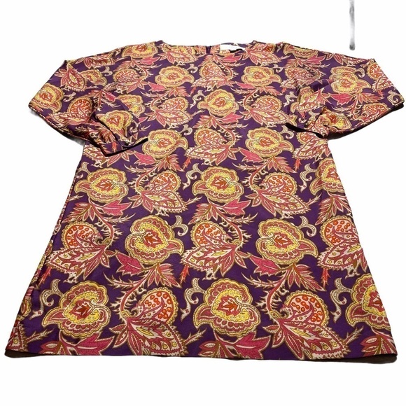 Ann Taylor LOFT Purple Long Sleeve Shift Dress SP - Picture 6 of 10